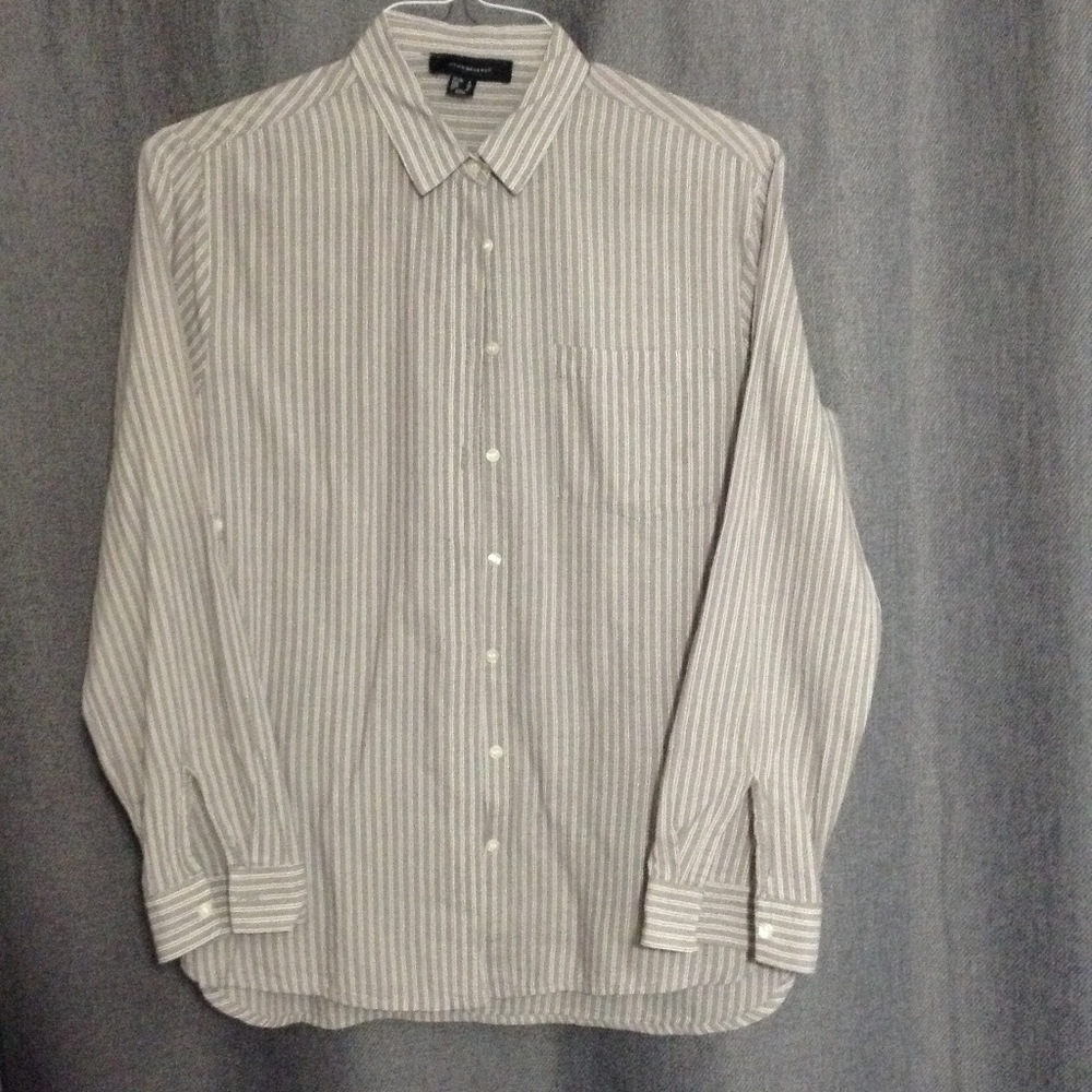 Striped Button Down Boyfriend Shirt II
